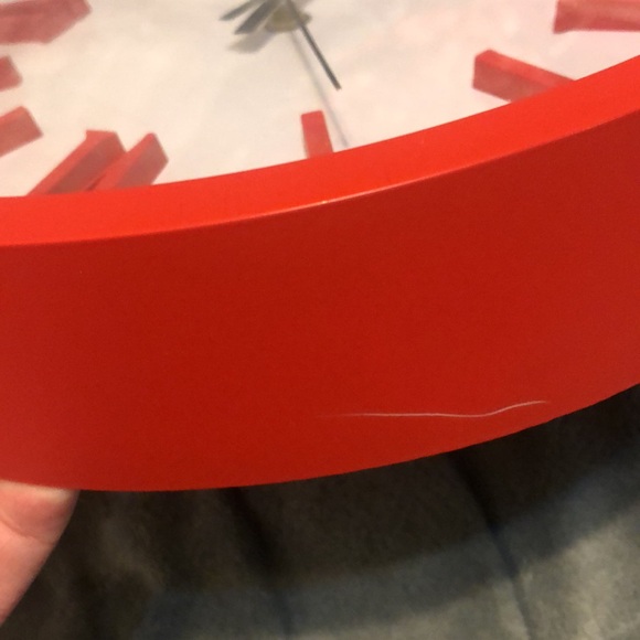 Red Roman Numerals Clock - Picture 4 of 4